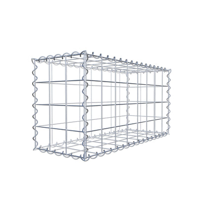 Gabion 80 cm x 40 cm x 30 cm (L x H x D), maskestørrelse 10 cm x 10 cm, spiral