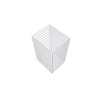 Opzetpaal type 4 100 cm x 60 cm x 50 cm (L x H x D), maaswijdte 5 cm x 5 cm, C-ring