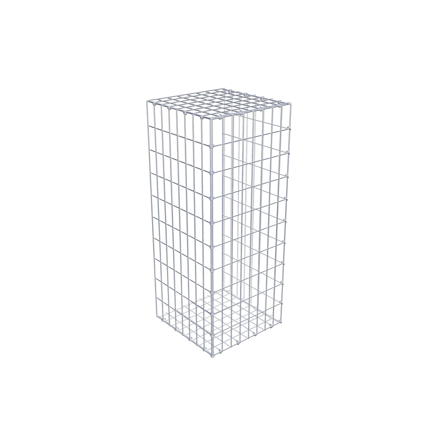 Opzetpaal type 2 100 cm x 40 cm x 40 cm, maaswijdte 5 cm x 10 cm, C-ring