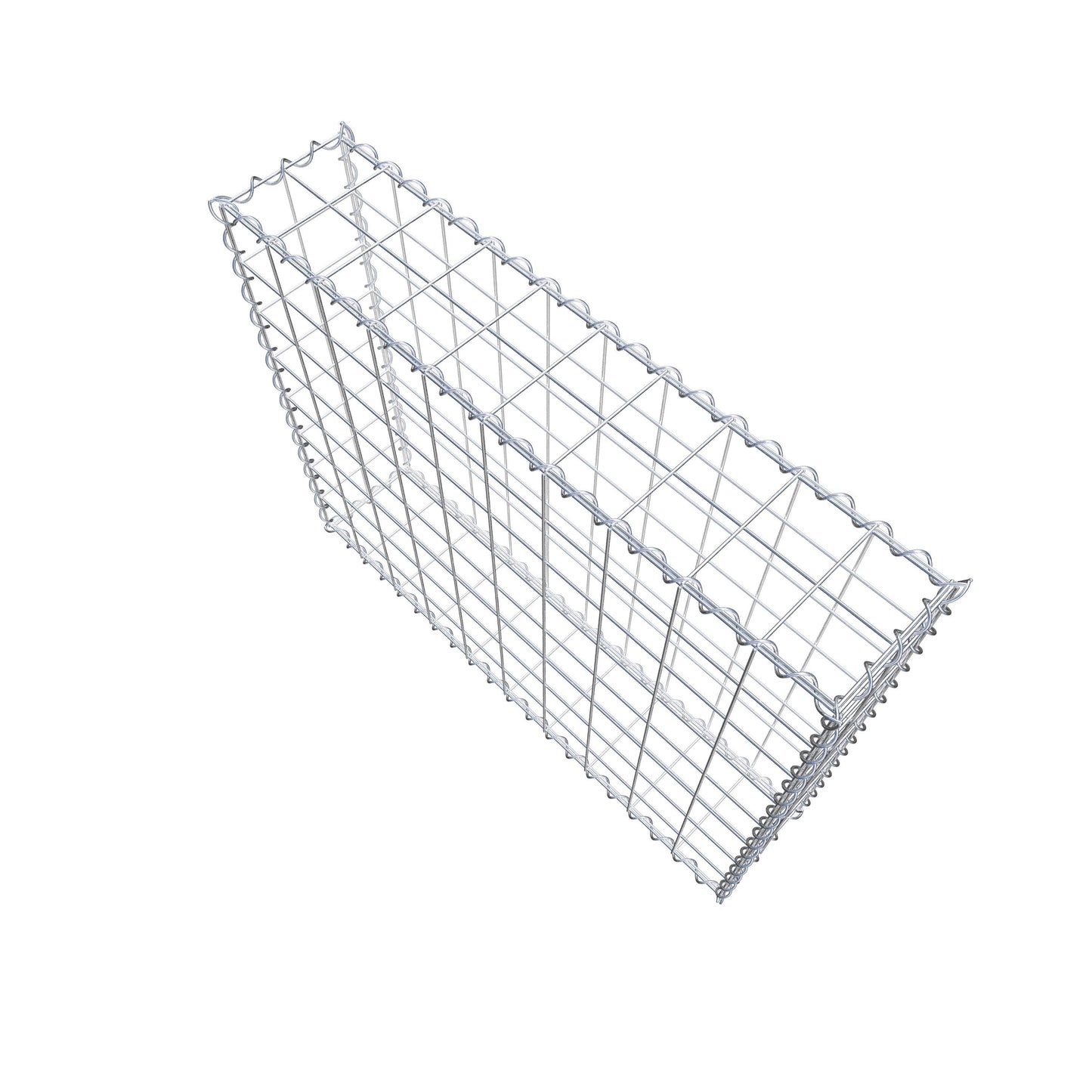 Schanskorf 100 cm x 80 cm x 20 cm (L x H x D), maaswijdte 10 cm x 10 cm, spiraalvormig