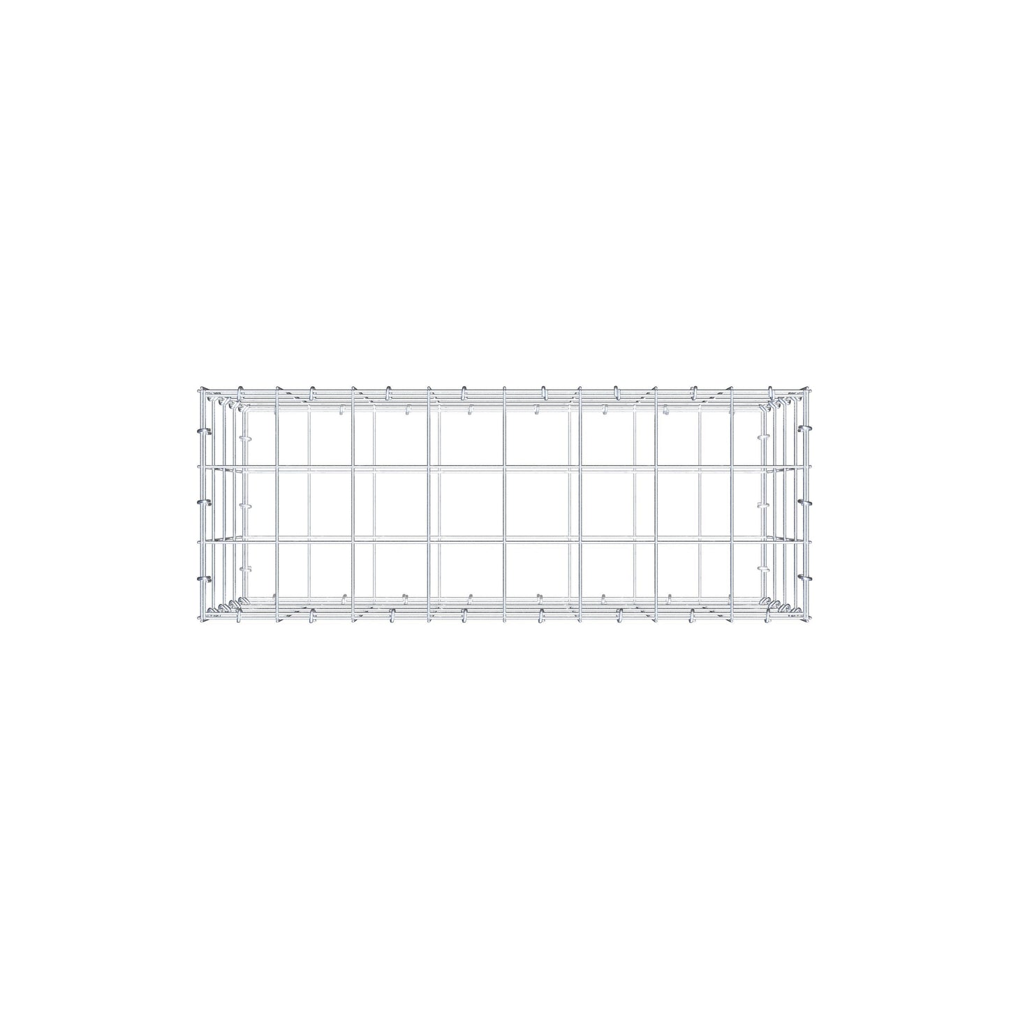 Gabion 80 cm x 40 cm x 30 cm (L x H x D), maskstorlek 10 cm x 10 cm, C-ring