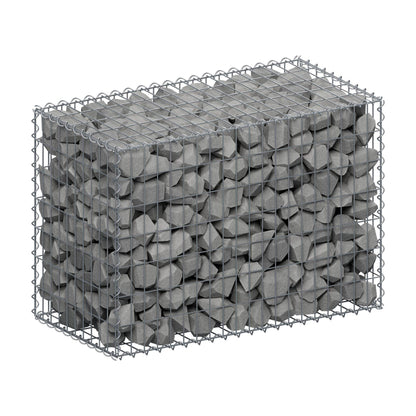 Gabião 100 cm x 70 cm x 50 cm (C x A x P), malhagem 5 cm x 10 cm, espiral