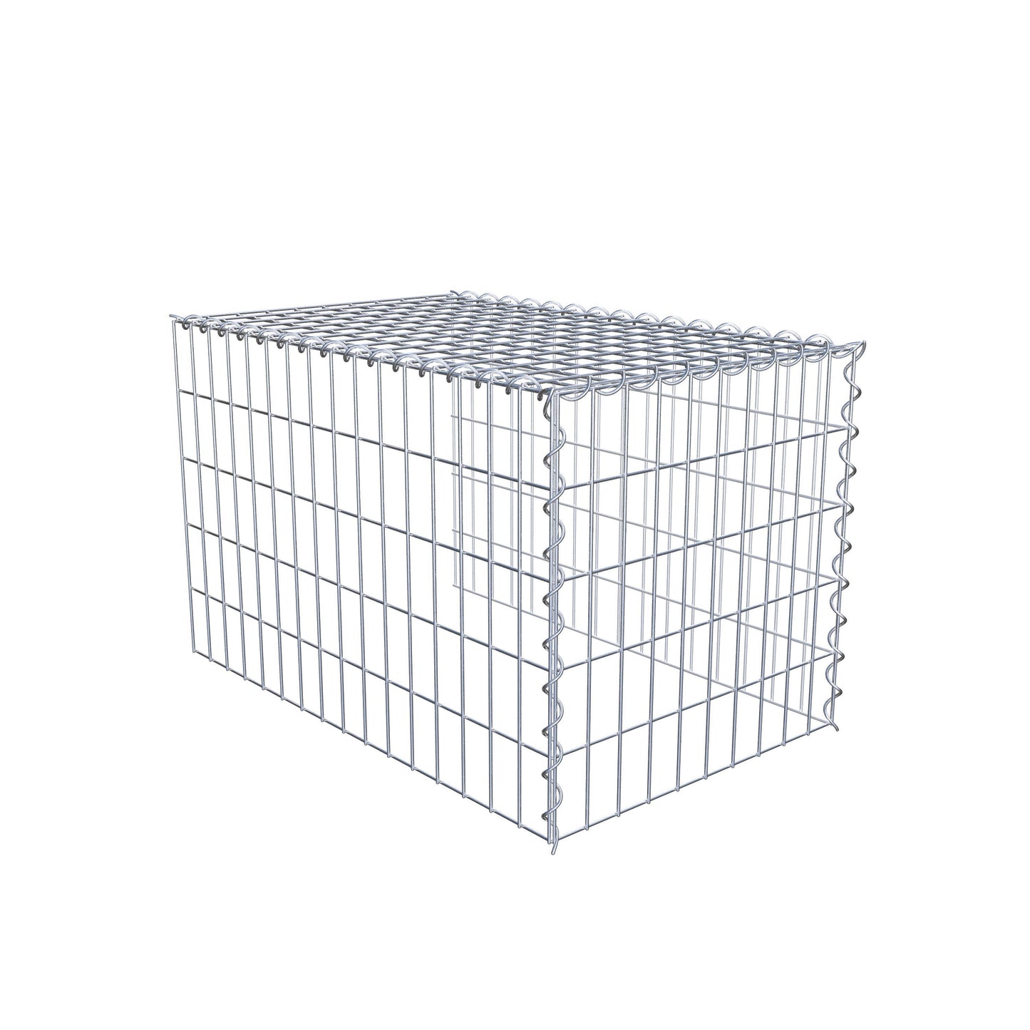 Grown-on gabion type 4 80 cm x 50 cm x 50 cm (L x H x D), mesh size 5 cm x 10 cm, spiral
