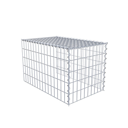 Grown-on gabion type 4 80 cm x 50 cm x 50 cm (L x H x D), mesh size 5 cm x 10 cm, spiral