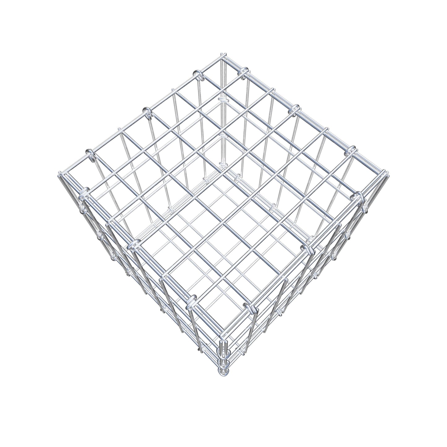 Gabião 30 cm x 30 cm x 30 cm (C x A x P), malhagem 5 cm x 10 cm, anel C