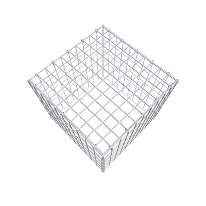 Opbouw schanskorf type 3 50 cm x 50 cm x 50 cm (L x H x D), maaswijdte 5 cm x 10 cm, C-ring