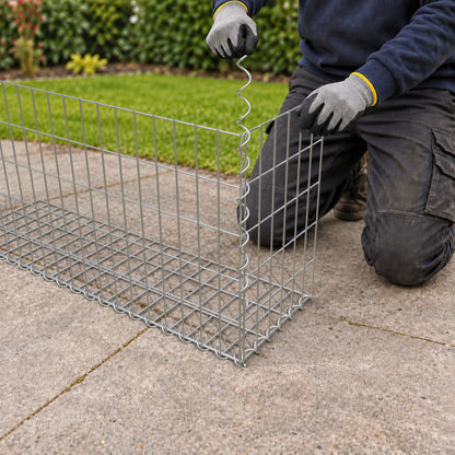 Gabion 100 cm x 50 cm x 30 cm (L x H x D), mesh size 5 cm x 10 cm, spiral