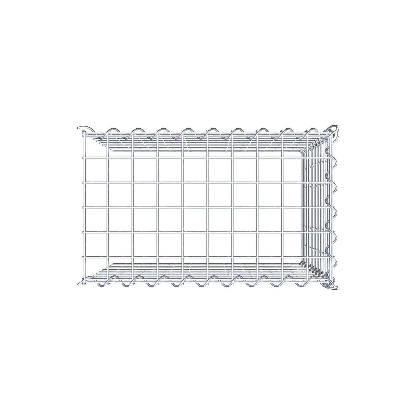 Add-on schanskorf type 4 50 cm x 50 cm x 30 cm (L x H x D), maaswijdte 5 cm x 5 cm, spiraalvormig