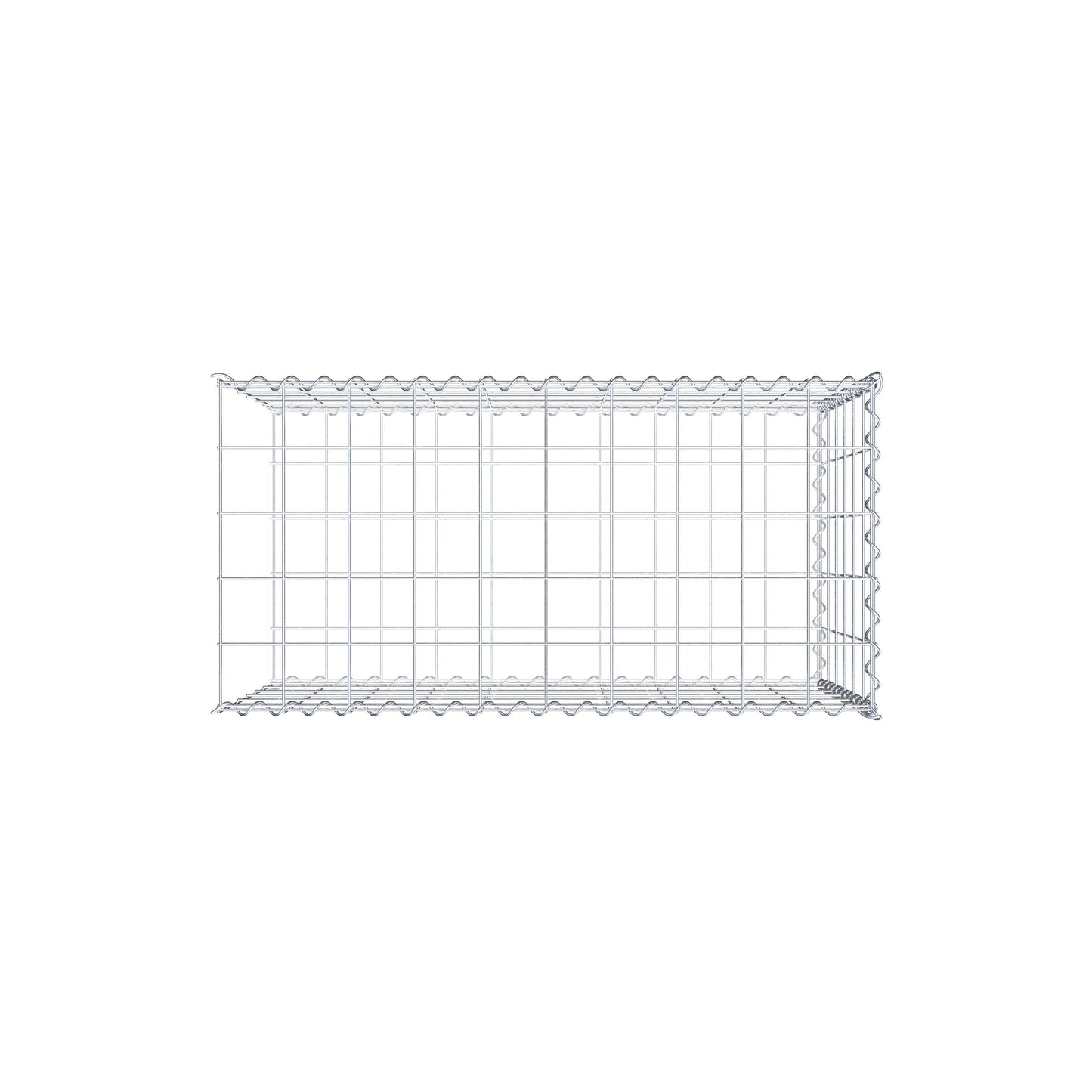 Gabbione aggiuntivo tipo 2 100 cm x 60 cm x 50 cm (L x A x P), maglia 10 cm x 10 cm, spirale