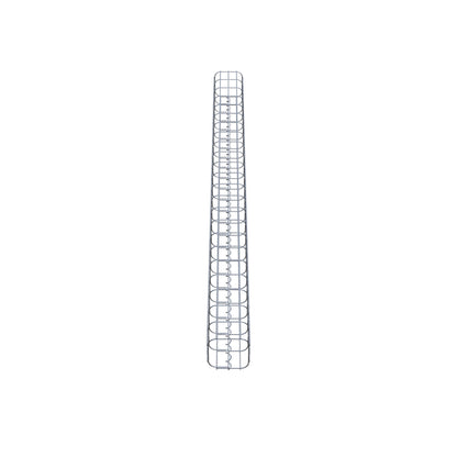 Gabionensäule eckig 17 cm x 17 cm, 230 cm Höhe, MW 5 cm x 10 cm