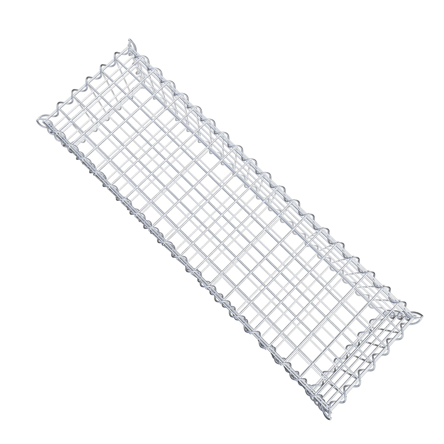 Schanskorf 100 cm x 20 cm x 30 cm (L x H x D), maaswijdte 5 cm x 5 cm, spiraalvormig