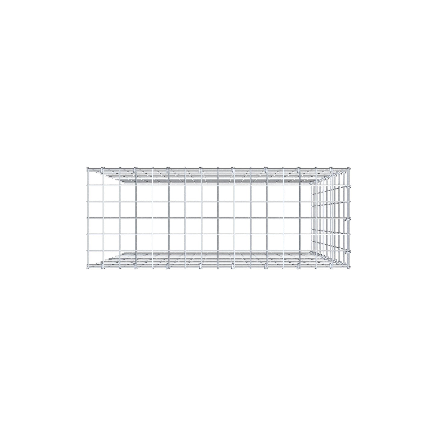 Opbouw schanskorf type 4 100 cm x 80 cm x 30 cm (L x H x D), maaswijdte 5 cm x 10 cm, C-ring