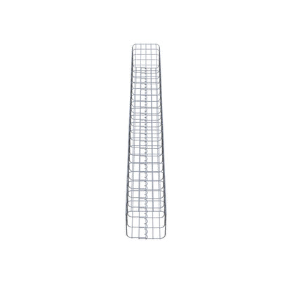 Colonne de gabion carrée 27 cm x 27 cm, 230 cm de hauteur, MW 5 cm x 10 cm