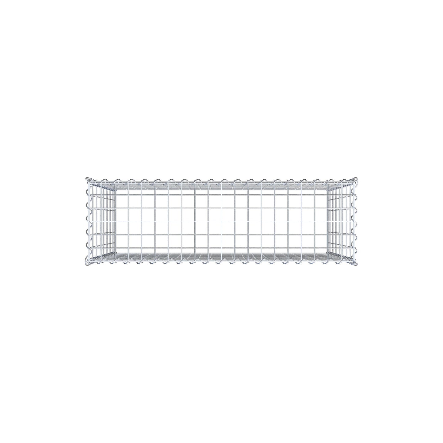 Aangegroeide schanskorf type 3 100 cm x 80 cm x 30 cm (L x H x D), maaswijdte 5 cm x 10 cm, spiraal