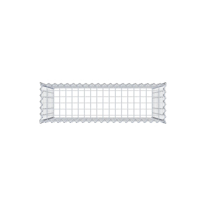 Aangegroeide schanskorf type 3 100 cm x 80 cm x 30 cm (L x H x D), maaswijdte 5 cm x 10 cm, spiraal
