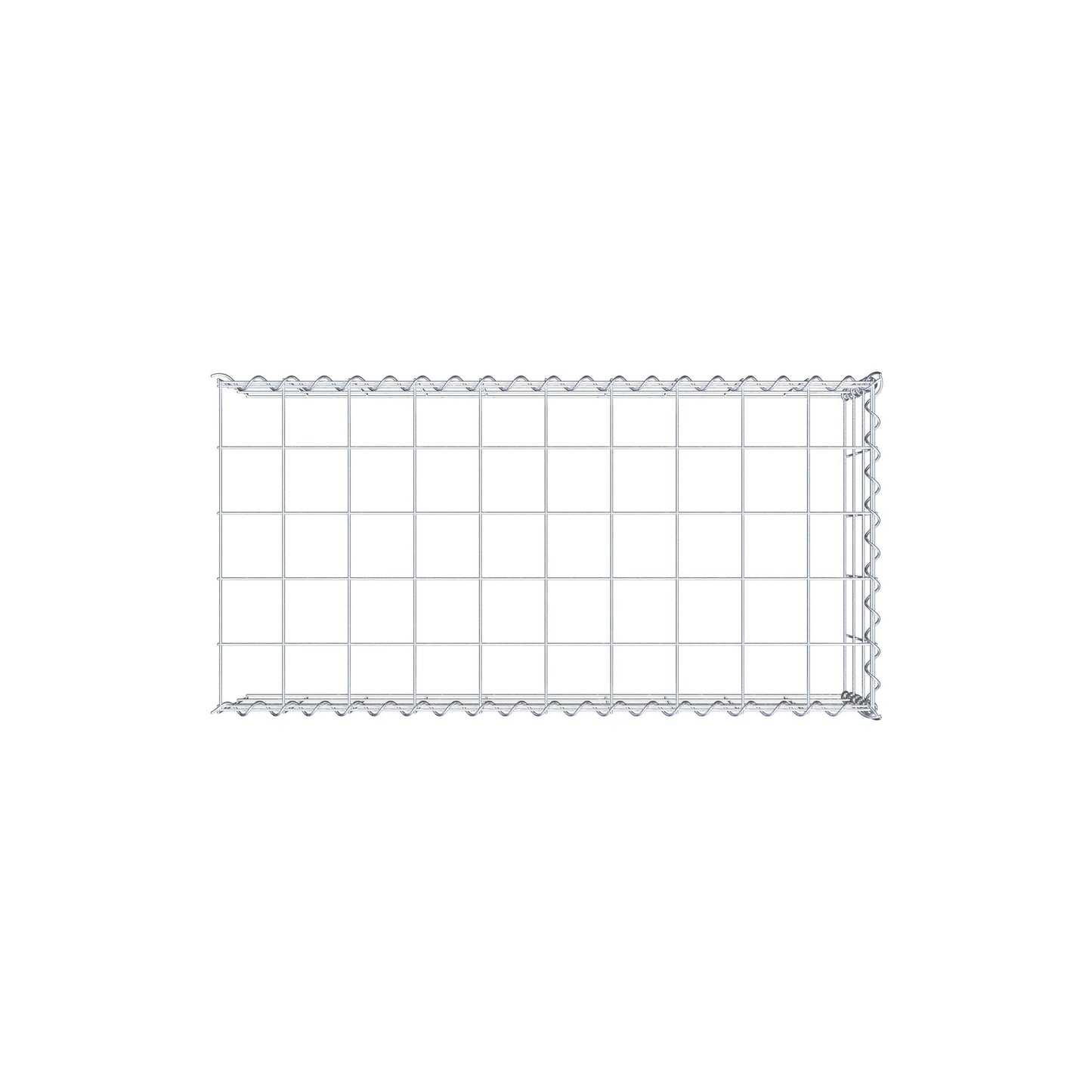 Grown-on gabion type 4 100 cm x 30 cm x 50 cm (L x H x D), mesh size 10 cm x 10 cm, spiral