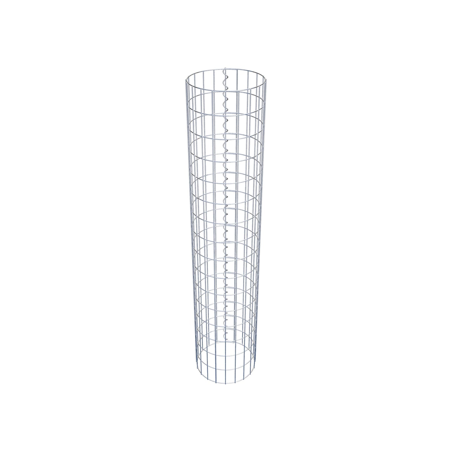 Coluna de gabião redonda 32 cm de diâmetro, 160 cm de altura, malhagem 5 cm x 10 cm