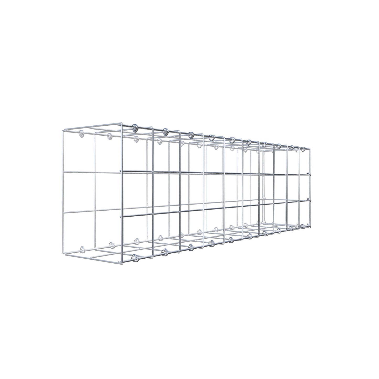 Gavión complementario de tipo 2 100 cm x 30 cm x 20 cm (L x A x P), malla 10 cm x 10 cm, anillo en C