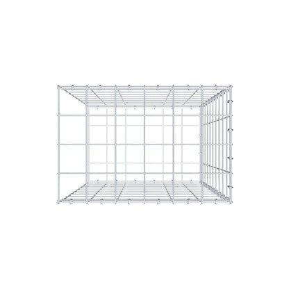 Type 2 oplegkorf 100 cm x 60 cm x 40 cm (L x H x D), maaswijdte 10 cm x 10 cm, C-ring