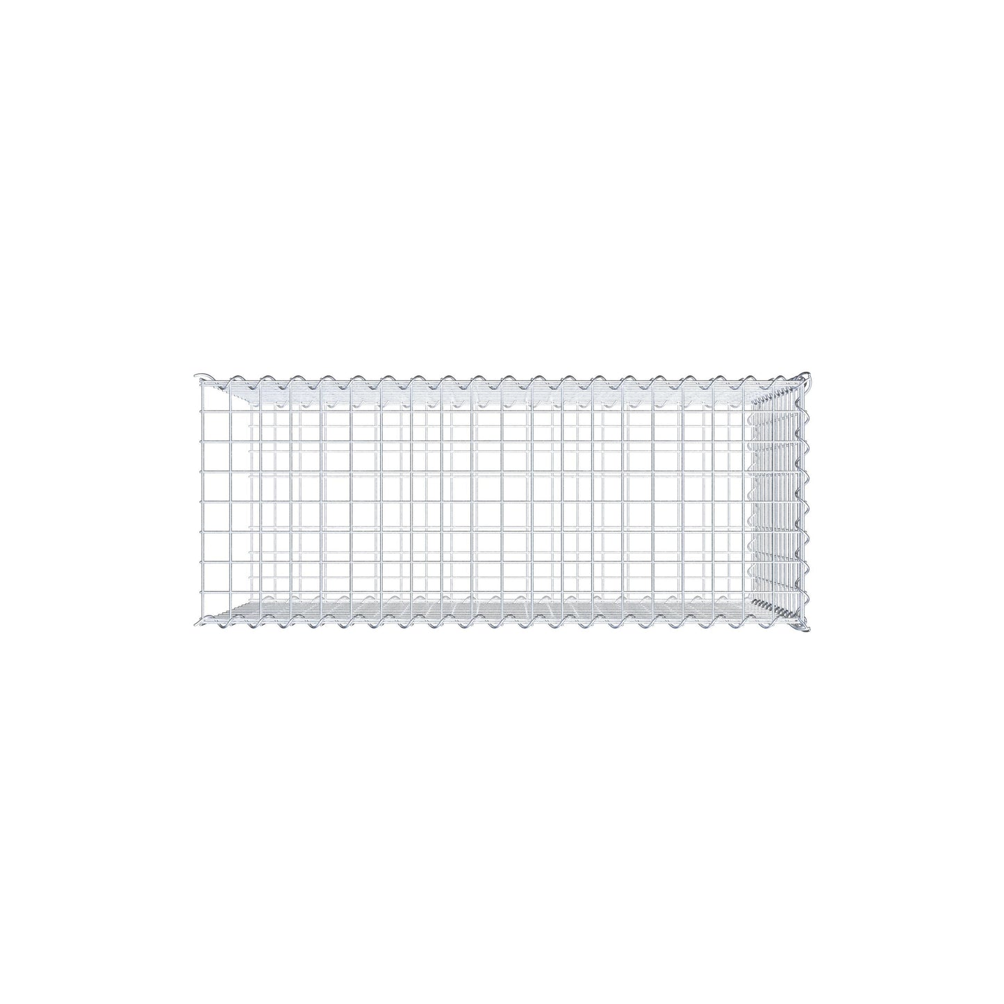 Add-on schanskorf type 2 100 cm x 60 cm x 40 cm (L x H x D), maaswijdte 5 cm x 5 cm, spiraalvormig