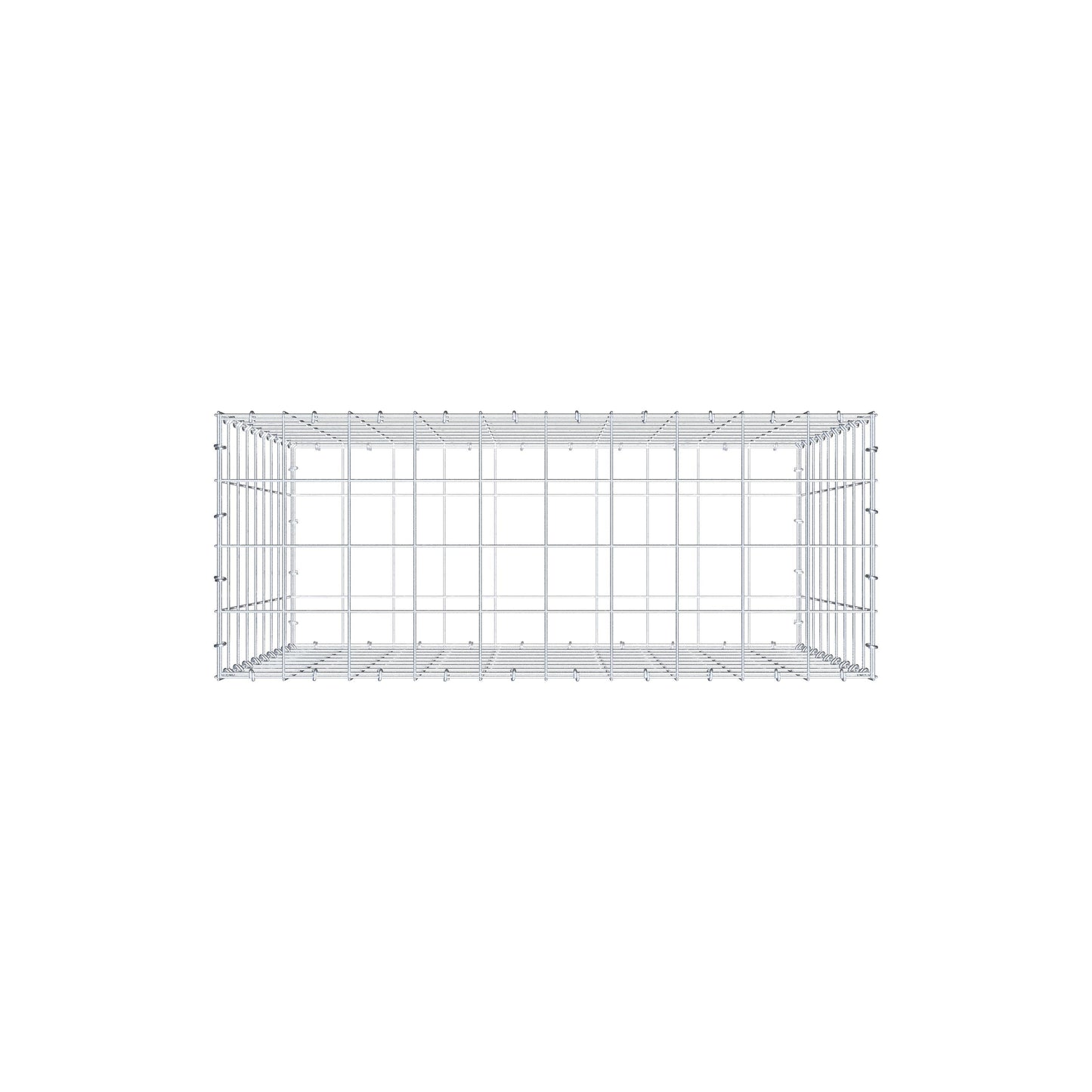 Gabion 100 cm x 90 cm x 40 cm (L x H x D), mesh size 10 cm x 10 cm, C-ring