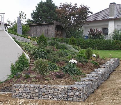 Conjunto de 2 gabiões 100 cm x 50 cm x 50 cm (C x A x P), malhagem 5 x 10 cm, espiral