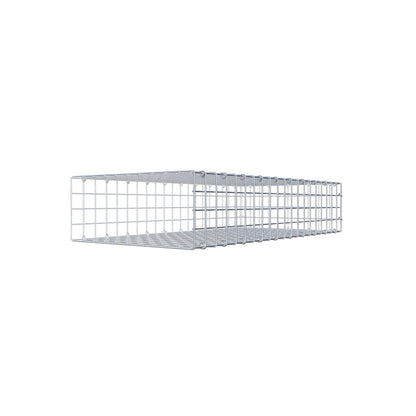 Type 2 oplegkorf 100 cm x 20 cm x 50 cm (L x H x D), maaswijdte 5 cm x 5 cm, C-ring