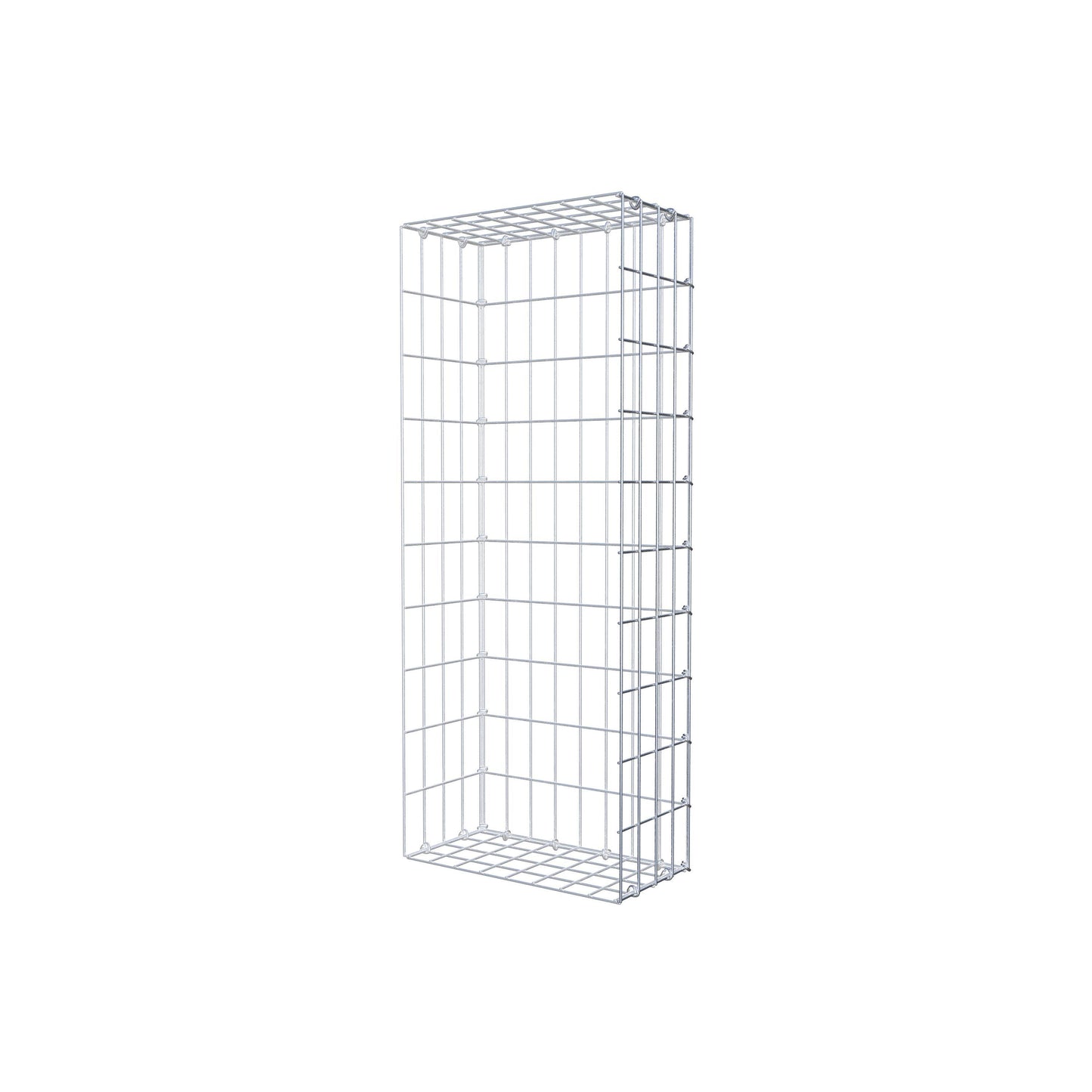 Opzetpaal type 2 100 cm x 20 cm x 40 cm, maaswijdte 5 cm x 10 cm, C-ring