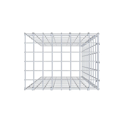Monteret gabion type 4 100 cm x 40 cm x 30 cm (L x H x D), maskestørrelse 5 cm x 10 cm, C-ring