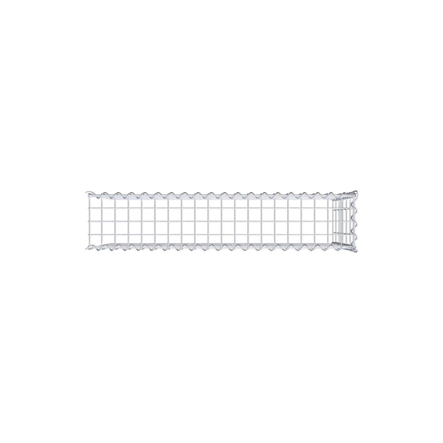 Opvokset gabion type 4 100 cm x 60 cm x 20 cm (L x H x D), maskestørrelse 5 cm x 10 cm, spiral