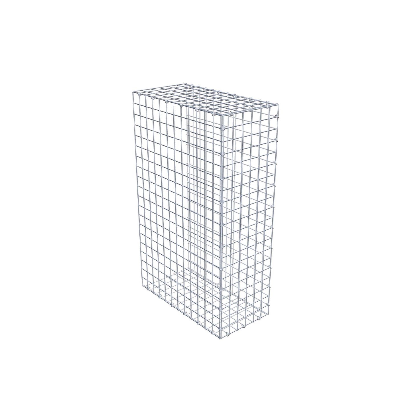Bevestigbare schanskorf type 2 100 cm x 60 cm x 30 cm (L x H x D), maaswijdte 5 cm x 5 cm, C-ring
