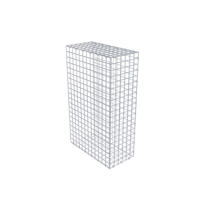 Bevestigbare schanskorf type 2 100 cm x 60 cm x 30 cm (L x H x D), maaswijdte 5 cm x 5 cm, C-ring