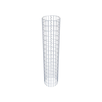 Coluna de gabião redonda 32 cm de diâmetro, 160 cm de altura, malhagem 5 cm x 10 cm