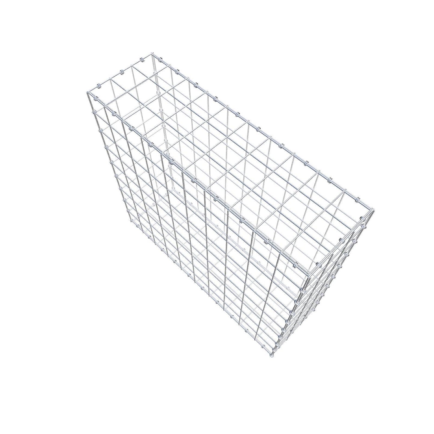 Gabion 100 cm x 90 cm x 30 cm (L x H x D), maskstorlek 10 x 10 cm, spiralring
