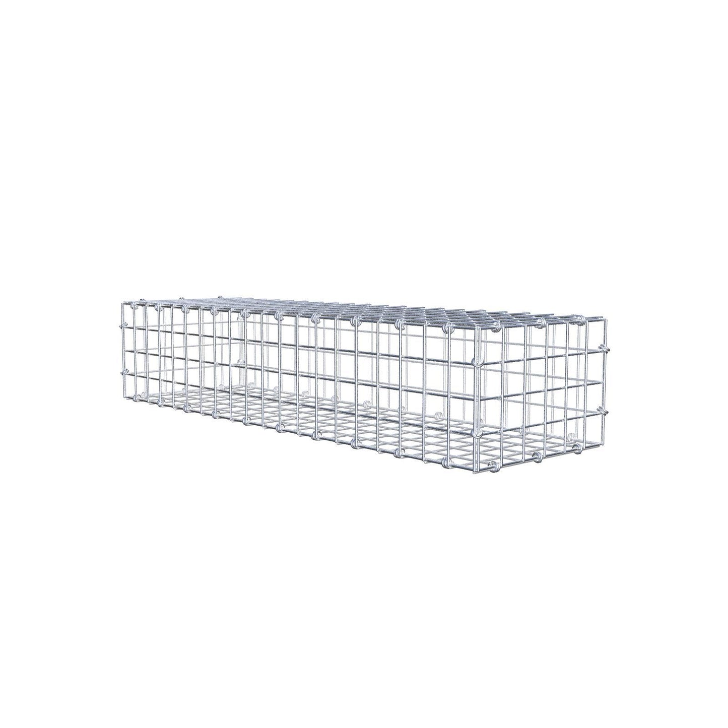 Gabião 100 cm x 20 cm x 30 cm (C x A x P), malhagem 5 x 5 cm, anel espiral
