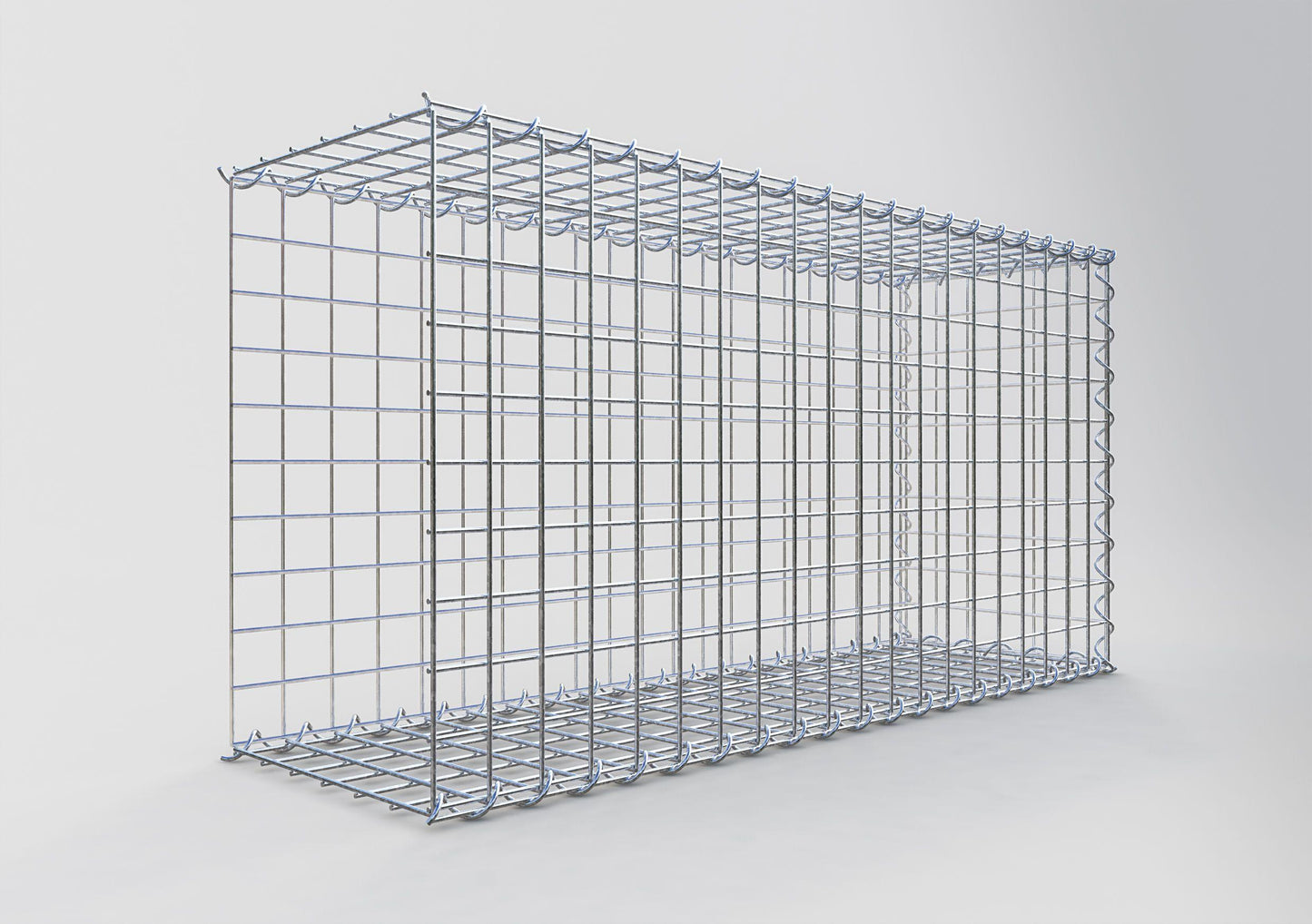 Udvokset gabion type 2 100 cm x 50 cm x 30 cm (L x H x D), maskestørrelse 5 cm x 5 cm, spiral