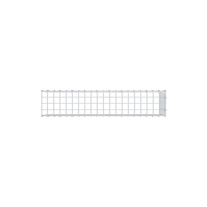Bevestigbare schanskorf type 4 100 cm x 30 cm x 20 cm (L x H x D), maaswijdte 5 cm x 5 cm, C-ring