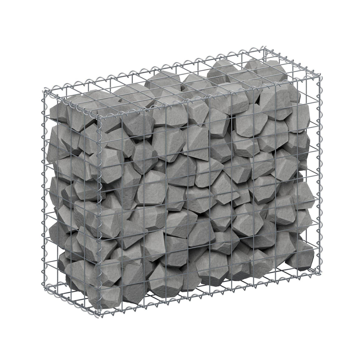Gabion 100 cm x 80 cm x 40 cm (L x H x D), maskestørrelse 10 cm x 10 cm, spiral