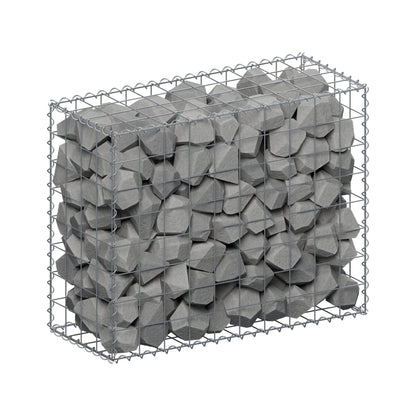 Gabion 100 cm x 80 cm x 40 cm (L x H x D), maskestørrelse 10 cm x 10 cm, spiral