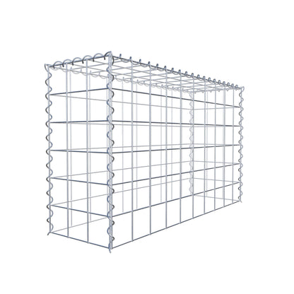 Opvokset gabion type 3 100 cm x 60 cm x 30 cm (L x H x D), maskestørrelse 10 cm x 10 cm, spiral