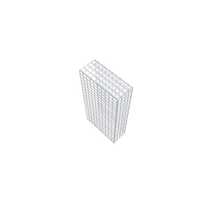 Anbaugabione Typ 2 100 cm x 50 cm x 20 cm (L x H x T), Maschenweite 5 cm x 5 cm, C-Ring