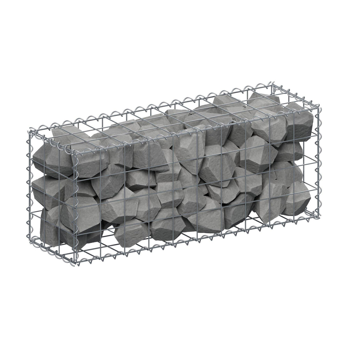 Gabion 100 cm x 40 cm x 30 cm (L x H x D), maskstorlek 10 cm x 10 cm, spiral