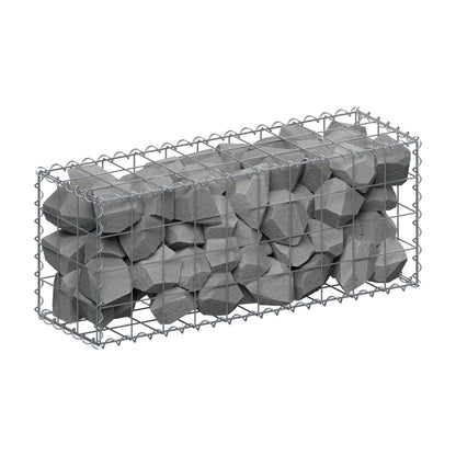 Gabion 100 cm x 40 cm x 30 cm (L x H x D), maskstorlek 10 cm x 10 cm, spiral