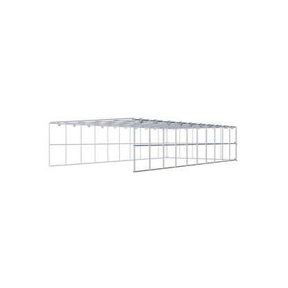 Opzetpaal type 4 100 cm x 20 cm x 50 cm (L x H x D), maaswijdte 10 cm x 10 cm, C-ring