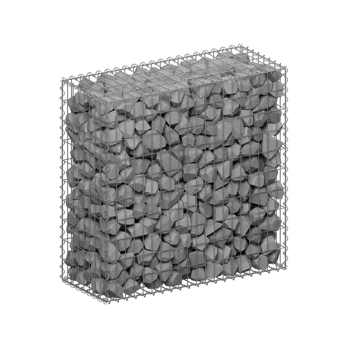 Gabion 100 cm x 100 cm x 40 cm (L x H x P), mailles 5 cm x 10 cm, spirale