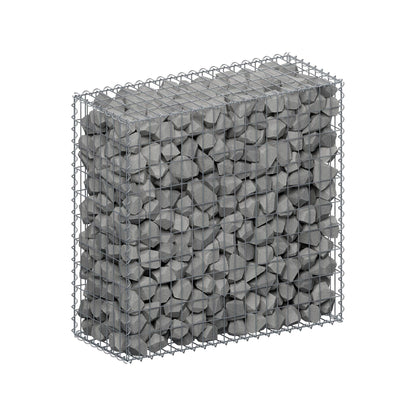 Gabion 100 cm x 100 cm x 40 cm (L x H x P), mailles 5 cm x 10 cm, spirale