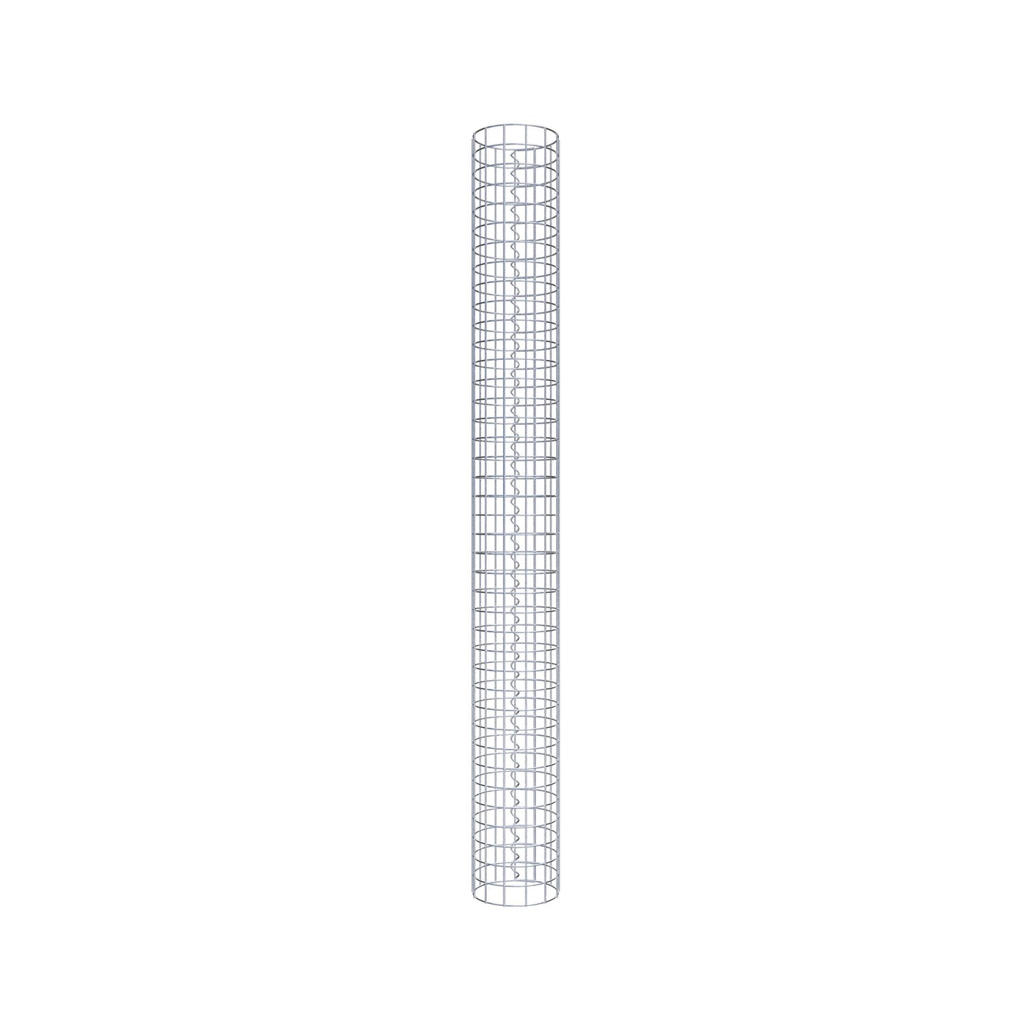 Round gabion column, hot-dip galvanized, 22 cm diameter, 200 cm height, MW 5 cm x 5 cm