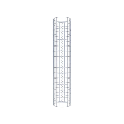 Coluna de gabião redonda 32 cm de diâmetro, 160 cm de altura, malhagem 5 cm x 10 cm