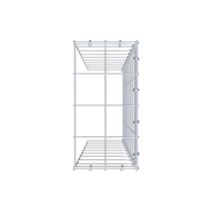 Type 4 oplegkorf 100 cm x 20 cm x 40 cm (L x H x D), maaswijdte 10 cm x 10 cm, C-ring