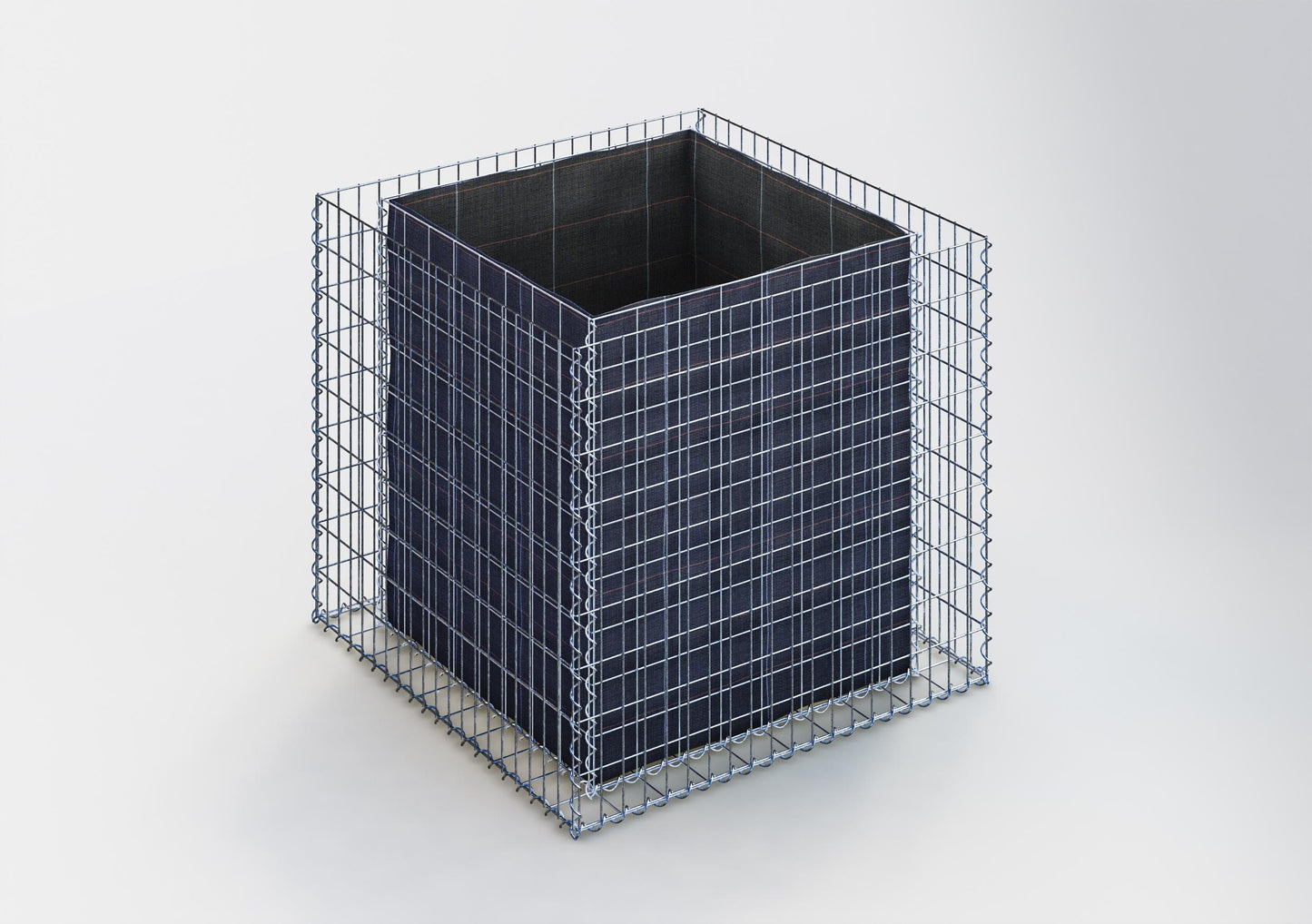 Letto rialzato rettangolare 100 cm x 90 cm x 100 cm (L x H x P), dimensione rete 5 x 10 cm, spessore parete 10 cm